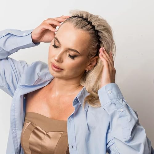 6Pcs Zigzag Headbands with Teeth - Matte Morandi Hair Comb