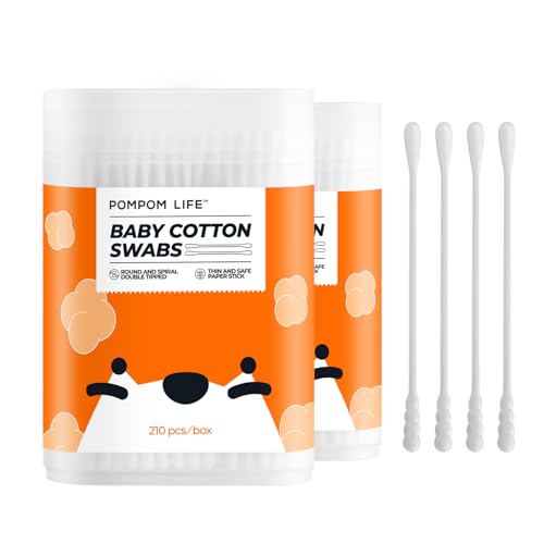 Baby Cotton Swabs 420 Count - Organic, Double-Tipped & Eco-Friendly