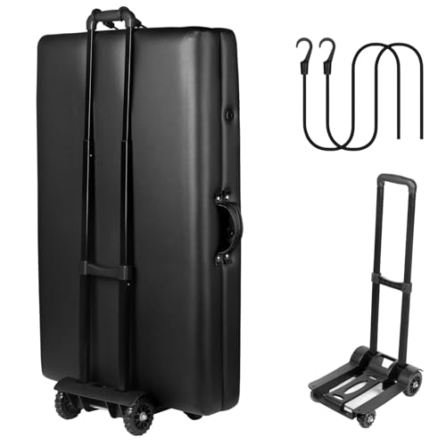 Masajeo Portable Massage Table Cart with Wheels & Handle