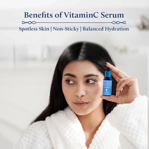 Blue Nectar Shubhr Steam Rose Toner Water & Face Mist (3.4 fl Oz) and Vitamin C Face Serum with Natural Hyaluronic Acid Serum (1 Fl Oz)
