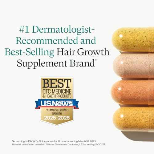 Nutrafol Women's Balance Hair Growth Supplement with Collagen Peptides, Ages 45+, Clinically Tested for Stronger, Visibly Thicker Hair, Dermatologist Recommended - 1 Month Supply, 12 oz Bottle