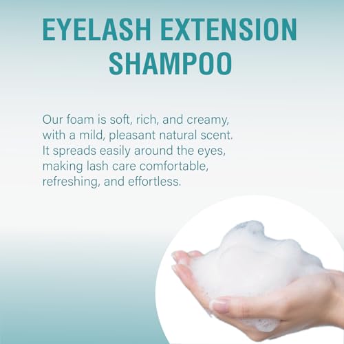 ISLA & FONTANE Lash Shampoo Kit ? 100ml Eyeash Cleanser + 150ml Wash Bottle + Makeup Remover Pad + Lash Cleansing Brush + Mascara Wand | Lash Bath for Extensions & Natural Lashes (Unscented 100ml)