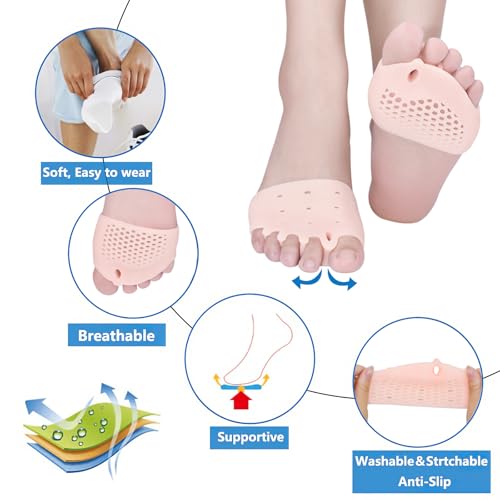 Gel Toe Separators for Women, 4 PCS Foot Pain Relief Cushions