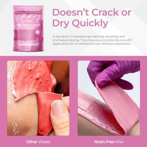 Starpil Wax 1000g / 2.2 lb Pink hypoallergenic Hard Wax Beads for body Hair Removal, Stripless Body Wax Beans, Polymer Blend Bikini Wax, Coarse Hair Removal hypoallergenic Beads for Sensitive Skin