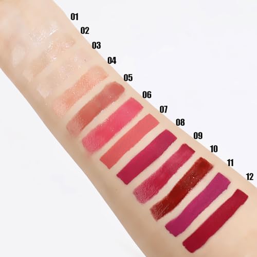 12-Piece Liquid Lipstick Set - Matte, Glossy & Glitter