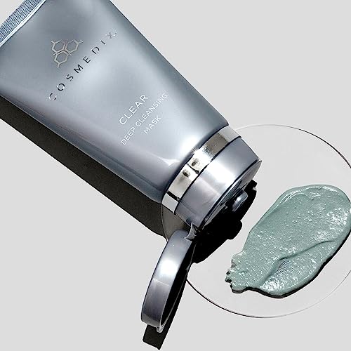 COSMEDIX Exfoliating Face Mask - Deep Cleansing & Detoxifying Facial Mask for Daily Impurities, Oil, Dirt, Dead Skin & Residue - Gentle for Sensitive Skin with Activated Charcoal & Kaolin Clay