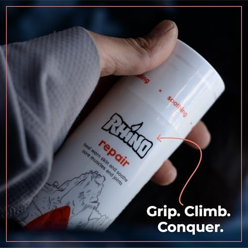 Rhino Skin Solutions Repair Cream - Soothing Relief for Dry, Cracked Skin, Ideal for Climbers, Athletes & MMA | Cooling, Made in Oregon, Fast Healing for Sore Skin, Muscles & Joints (1 fl oz)