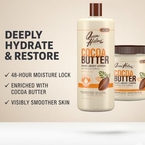Queen Helene Cocoa Butter Creme ? Deep Hydrating Cocoa Butter Formula for Smooth Radiant Skin | 15 oz Jar