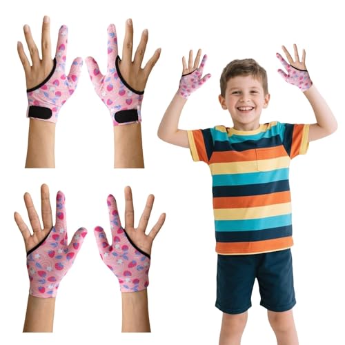 Thumb Sucking Guard Gloves for Kids - 2 Pairs, Anti-Bite & Adjustable