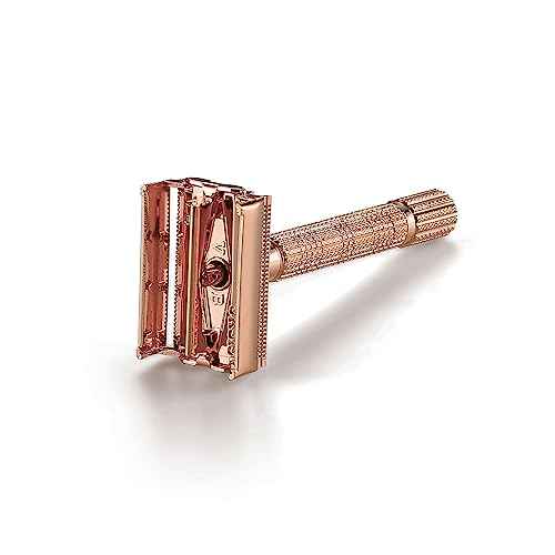 VIKINGS BLADE Safety Razor for Women + 5 Swedish Steel Blades. Quick Release Head, Double Edge. Smooth, Reusable, Recyclable (Model: Eva)