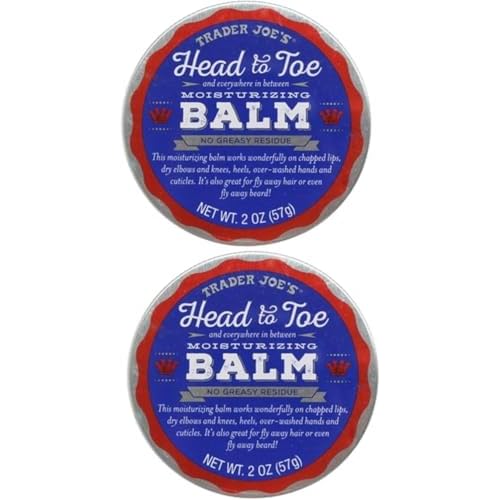 Trader Joe's Head to Toe Moisturizing Balm and Beard Balm 2 Ounce, 3-Pack