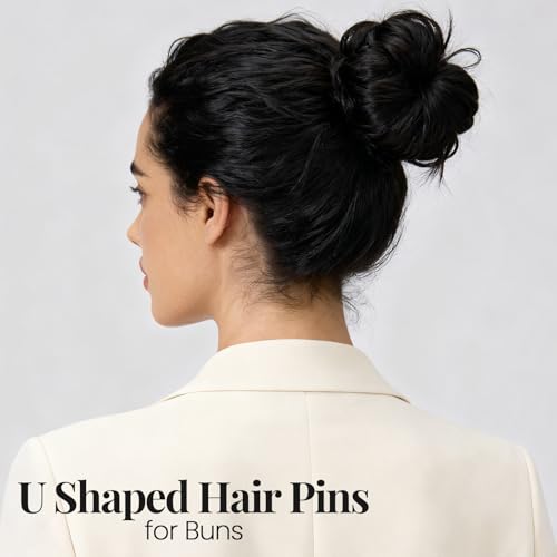 YGDZ Bobby Pins Set - 250 Black 2-inch & 150 U-Shaped Hair Pins