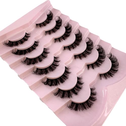 7 Pairs Faux Mink False Eyelashes Wispy Natural Look