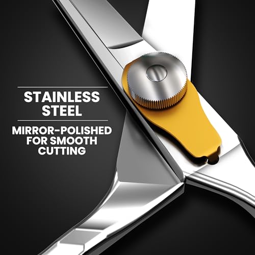 Professional Hair Cutting Scissors - 6.5 Inch Salon Barber Shears - Silver