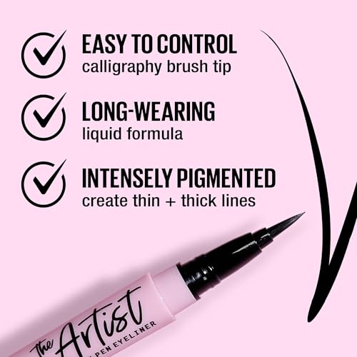 L.A. Girl Artist Brush Pen Eyeliner - Inky Black