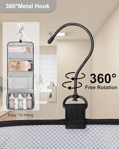 Relavel Hanging Toiletry Bag with Hook - Waterproof Travel Organizer