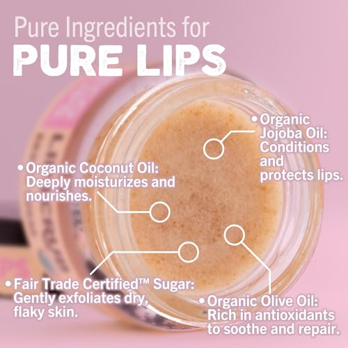Eco Lips Organic Lip Sugar Scrub 4-Pack Variety Set