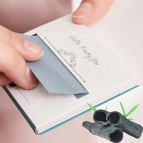Bamboo Charcoal Oil Blotting Paper, 200 Sheets | PleasingCare