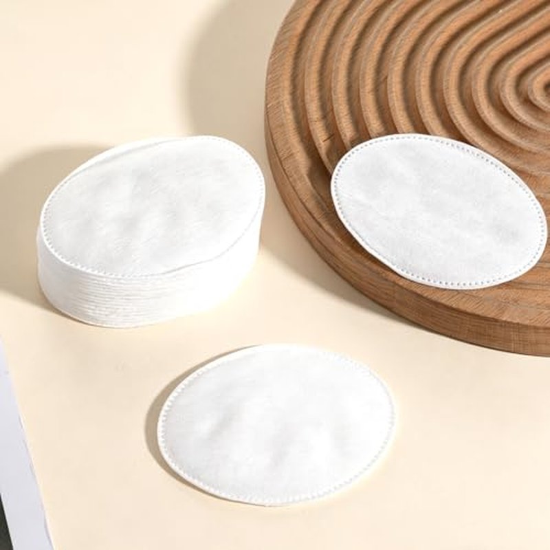 100 Pcs Large Oval Cotton Pads, Soft Lint-Free Makeup Remover