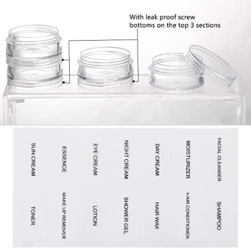 Stackable Cosmetic Containers 10g - 5 Pack Clear Jars