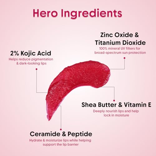 Aravi Organic Beetroot Tinted Lip Balm SPF 50 - Hydrating & Glossy