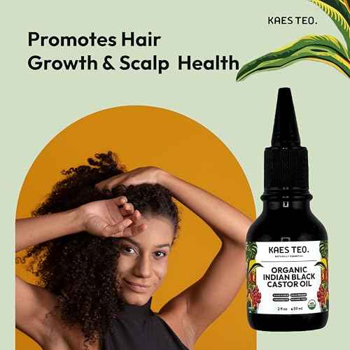 Organic Black Castor Oil for Hair Growth - Not Jamaican Black Castor Oil, 100% Pure Cold Pressed Hexane Free - USDA Certified, Skin, Nail, Scalp, Face, Thicker Eyebrows, Lashes 2 Fl Oz