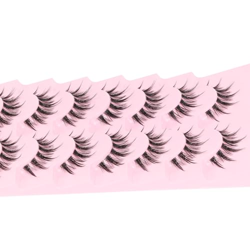 Spiky Manga False Eyelashes - 7 Pairs C Curl 10-15mm