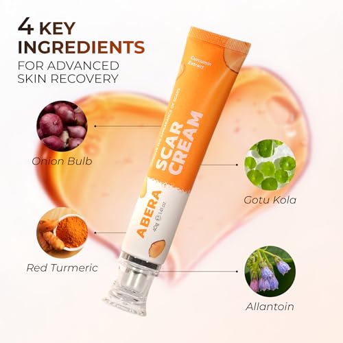ABERA Scar Cream (Upgrade) - Skin Regeneration & Repair Cream - Heals Wounds, Promotes New Skin Formation, Soothes Scratches, Eczema, and Damaged Areas (1.41 Oz Per Item)