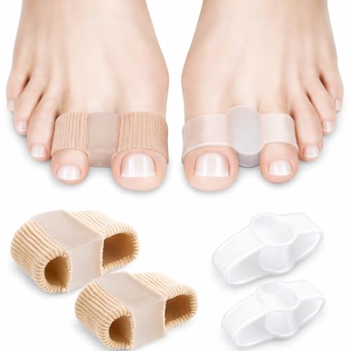 Bunion Corrector Toe Separators 4-Piece Set for Men & Women, Big Toe Spacers for Pain Relief