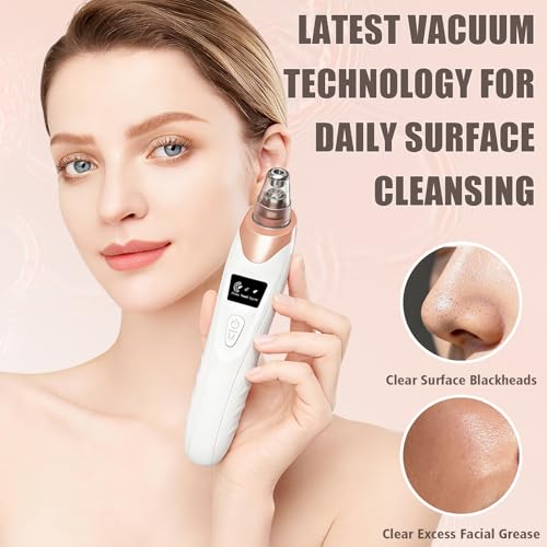 Gackoko Blackhead Remover Pore Vacuum Kit - 5 Suction Levels, USB Rechargeable