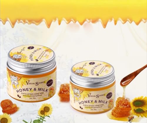 Honey Milk Hydrating Peel-Off Hand Wax Mask for Dry Hands - 2 Pack