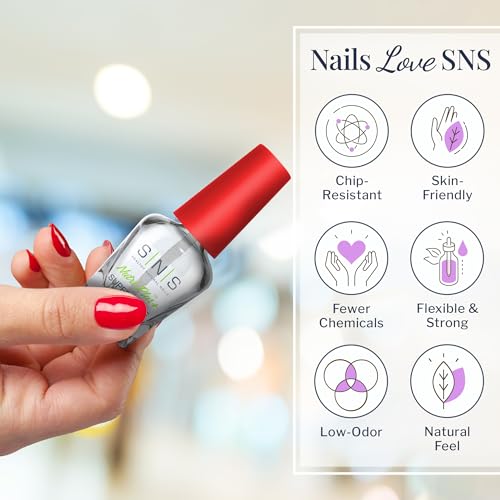 SNS Gel Top Coat for Dip Powder - Fast-Drying High-Shine Finish, 0.5 fl oz