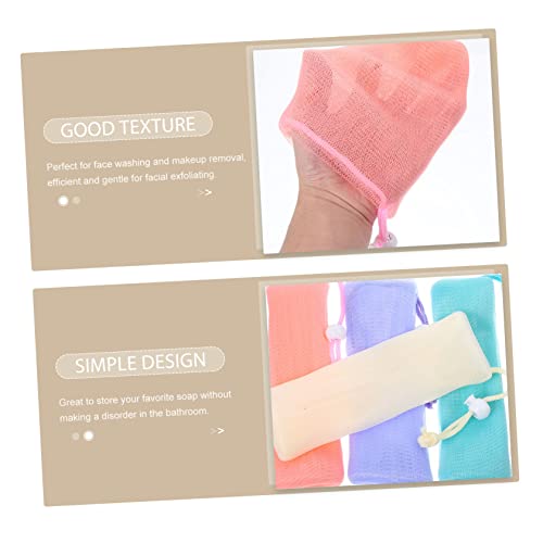 4 Pack Soap Mesh Pouch Bags with Drawstring - Exfoliating