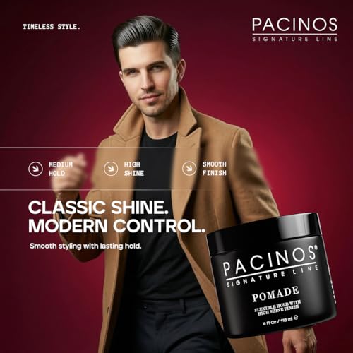 Pacinos Pomade Flexible Hold High Shine 4oz