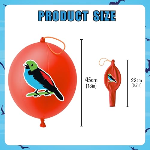 72 Piece Bird Party Favors Set with Punch Balloons & Tattoos