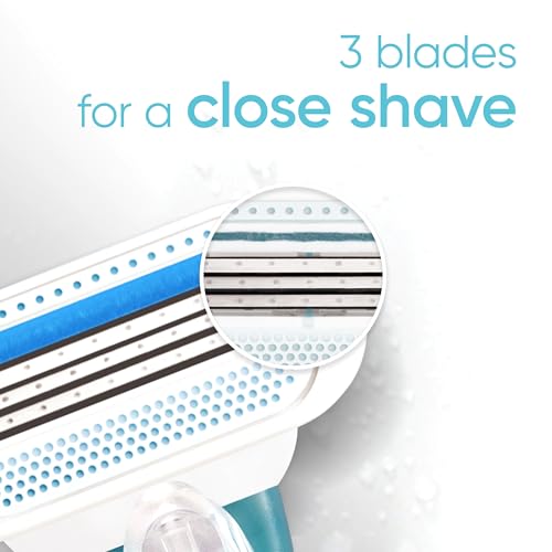 Women's Razor with 6 Refills - Soft-Grip Handle for Smooth Shave