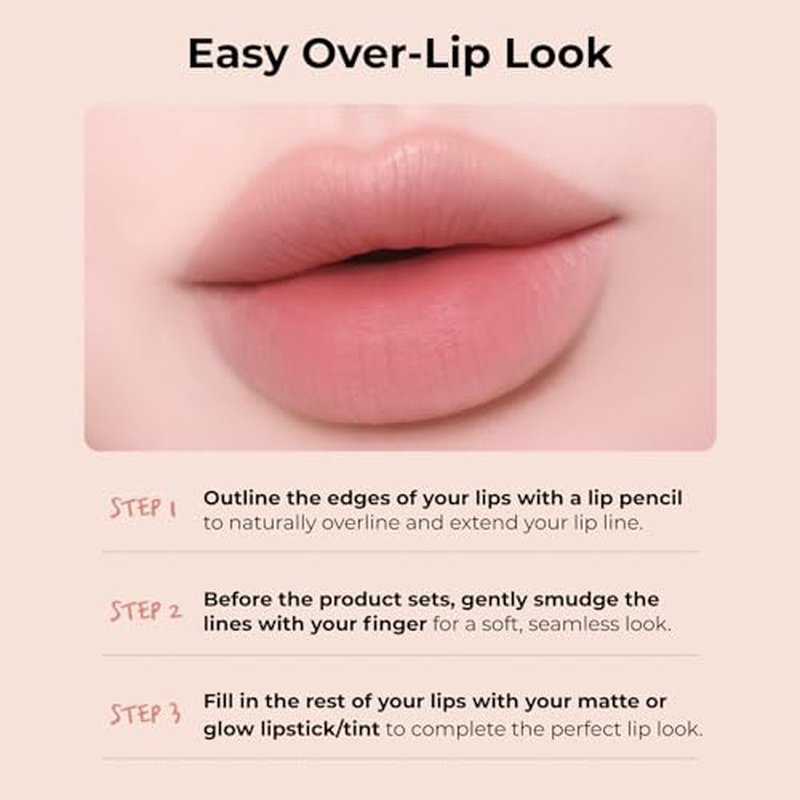 BBIA Nudy Lip Pencil - Long-Lasting Lip Liner, 3.5mm Precision Tip