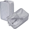 Tianzong Travel Shoe Bag 2-Pack with Handle, Water-Resistant & Breathable, Fits 2 Pairs Grey