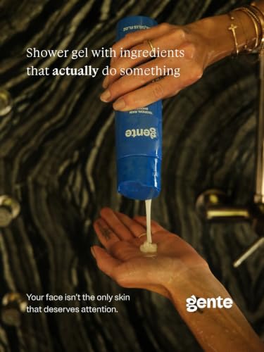 Gente Beauty Tropical Rain Shower Gel - Hydrating Body Wash with Acai & Coconut, Sulfate-Free, 10.5 oz