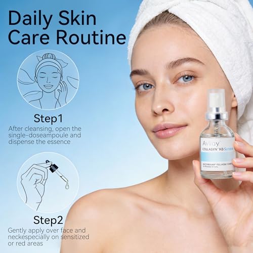 Recombinant Collagen Face Serum - Barrier Repair Serum with Panthenol Centella Licorice Complex for Hydrating Soothing Strengthening for Women & Men for Sensitive Redness-Prone Skin V2