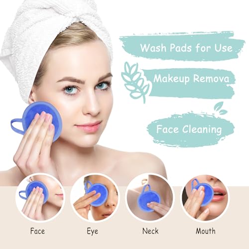 NUGILLA Reusable Makeup Remover Pads - 18-Pack Microfiber Facial Rounds with Mesh Bag