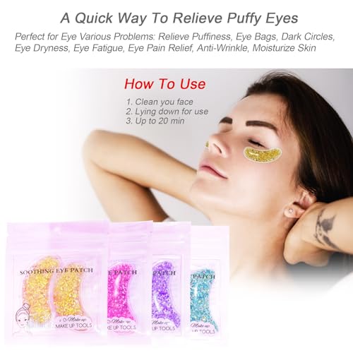 Reusable Gel Eye Patches for Puffy Eyes - Cold & Hot Therapy