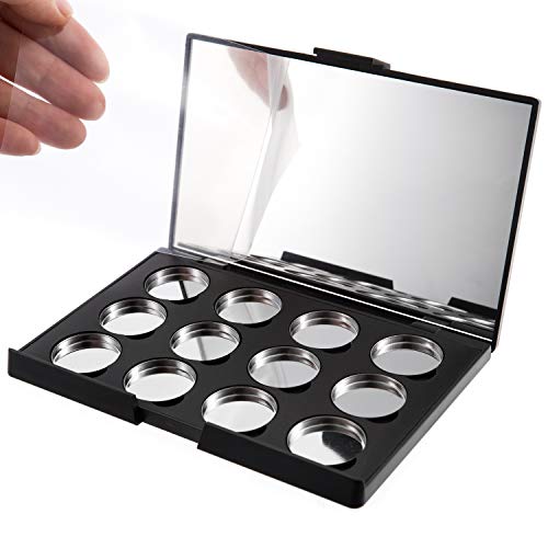 Empty Magnetic Eyeshadow Palette with 12 Round Metal Pans