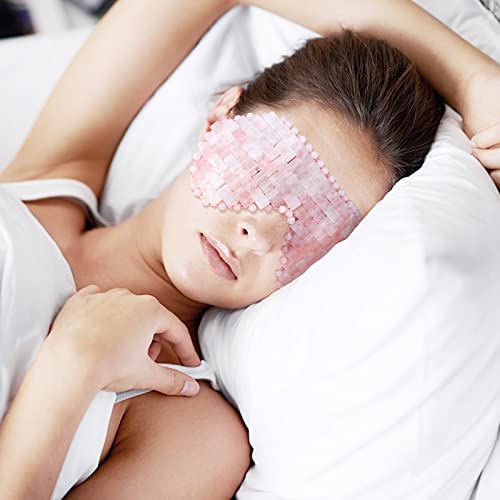 gemshan Rose Quartz Eye Mask & Jade Eye Mask Facial Maks for Relive Eliminate Puffiness