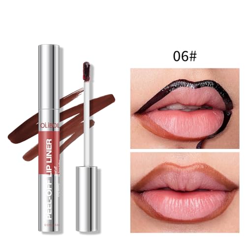 4Pcs Peel Off Lip Liner Stain Set - Waterproof Matte