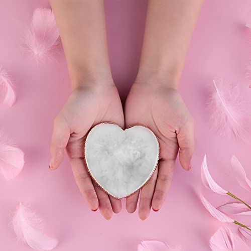 Heart-Shaped Nail Art Palette - Gold Edge Mixing Plate for Nail & Cosmetic Use - Style 1