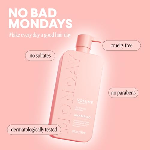 MONDAY Haircare VOLUME Shampoo with Hydrolyzed Collagen & Macadamia Oil for Thin, Fine & Flat Hair 798 mL