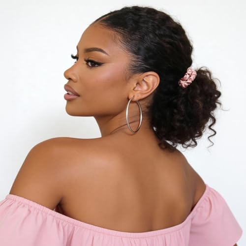YANIBEST 8 Pcs Satin Hair Ties - Gentle No Damage Hair Scrunchies