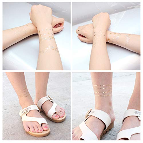 Apol 18 Pack Glitter Face Tattoos - Waterproof Temporary Stickers