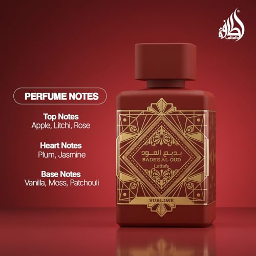 Lattafa Bade'e Al Oud Sublime Eau de Parfum 3.4oz Unisex Tropical Woody Fragrance